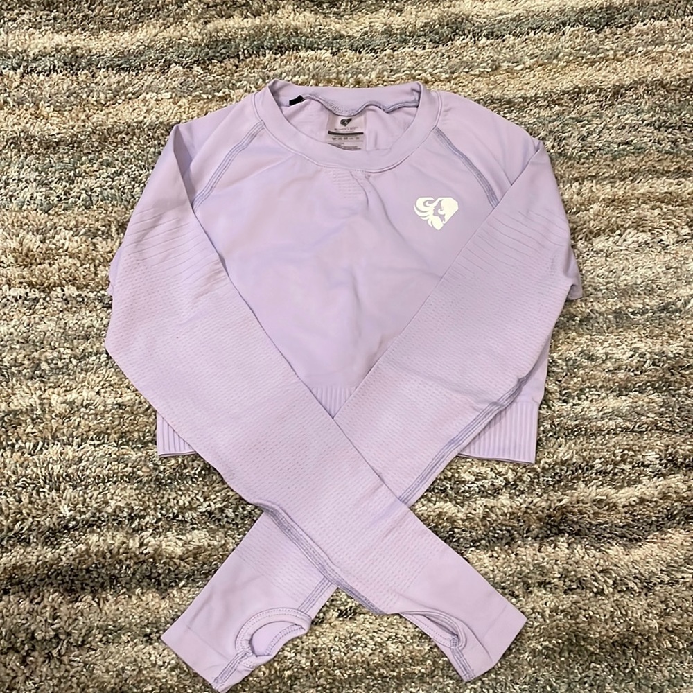 Womens best long sleeve purple small